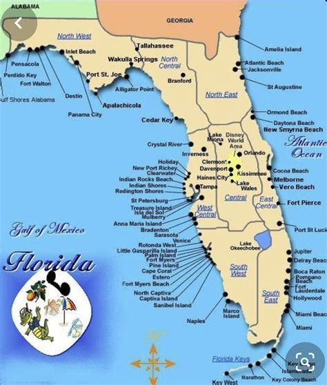 Destin Florida On A Map State Coastal Towns Map