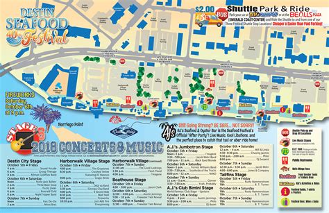 Destin Florida Restaurant Map