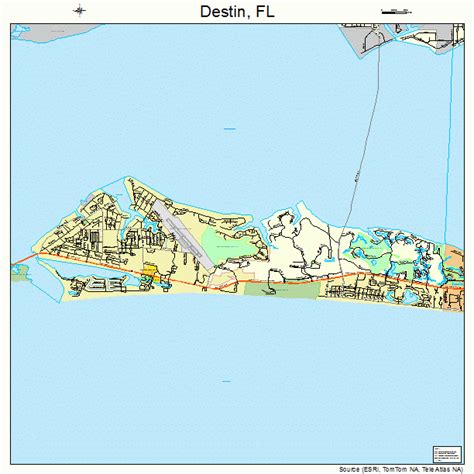 Destin Florida Street Map Topographic Map