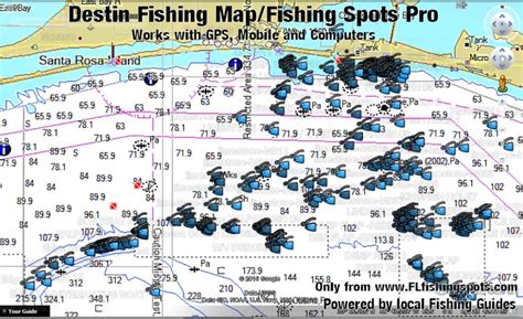 Destin Gps Fishing Numbers Destin Map Gps Coordinates