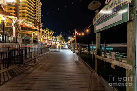 Destin Harbor Boardwalk Night Photograph By Jennifer White Fine Art