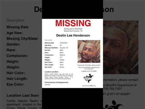 Destin Henderson Missing Person Alert