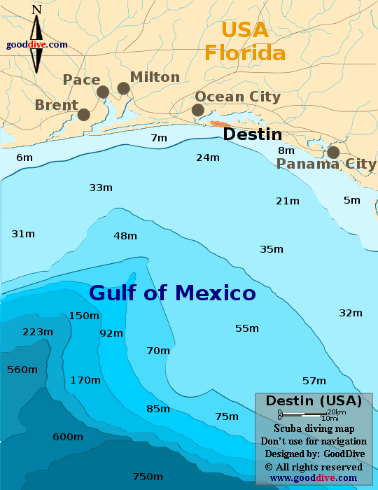 Destin Map Gooddive Com