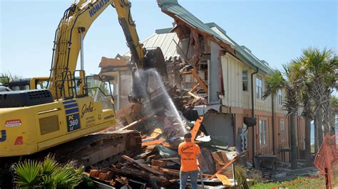 Destin Okaloosa County Florida Short Term Rental Demolition Begins