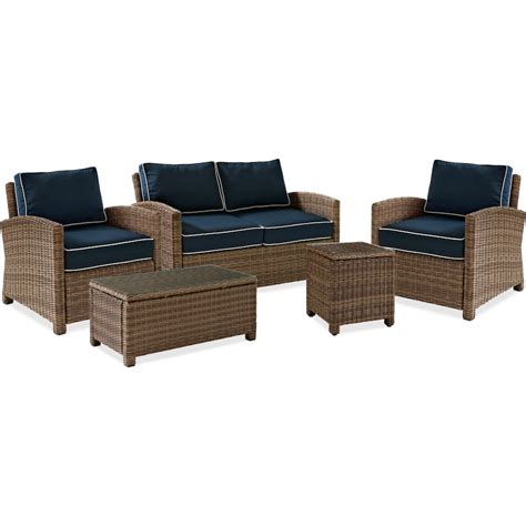 Destin Outdoor Loveseat 2 Chairs And Coffee Table Set Value City