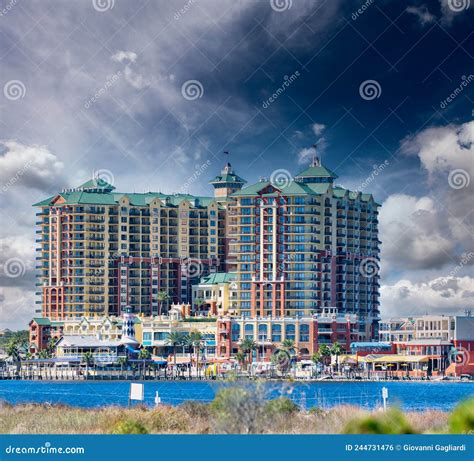 Destin Skyline And Buildings At Sunset Florida Stock Photo Image Of Sunny Ocean 244731476