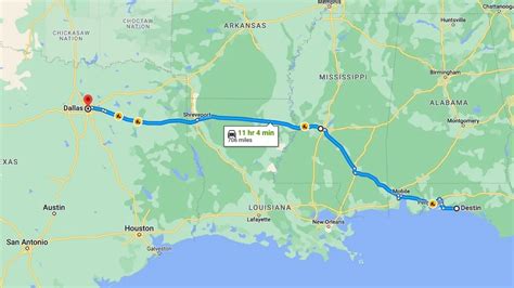 Destin To Dallas Road Trip Drive 2024 Edition