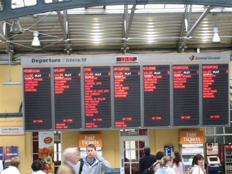 Destination Boards Heuston Station Brian Shaw Geograph Ireland