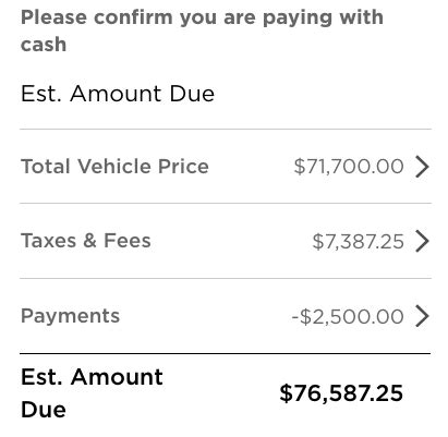 Destination Documentation Fee Part Of Total Vehicle Price Tesla