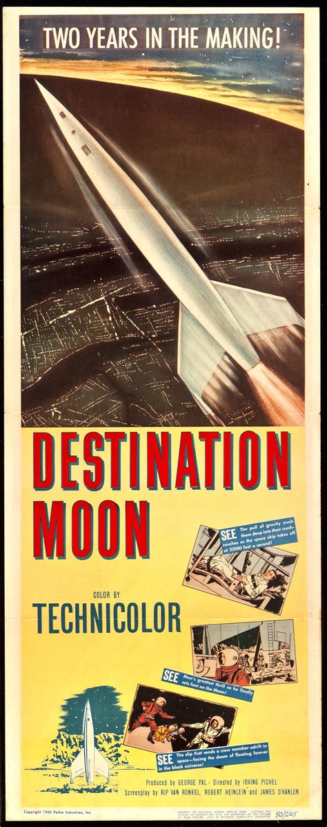 Destination Moon 1950 Science Fiction Movie Posters Fantasy Posters Sci Fi Movies