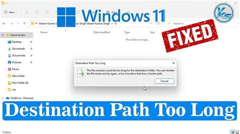 Destination Path Too Long Error Fix Youtube