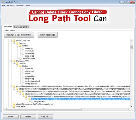 Destination Path Too Long The File Names Would Be Too Long For The