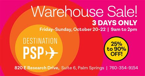 Destination Psp Warehouse Sale