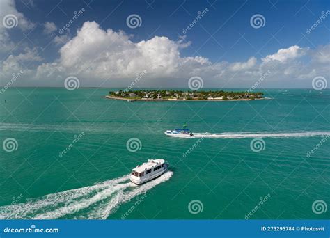 Destination Seaside Island For Boat Vacation Destination Seaside Island Panoramic View Stock