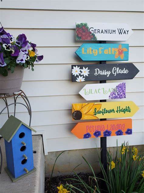 Destination Sign Post Personalized Garden Sign Outdoor Etsy