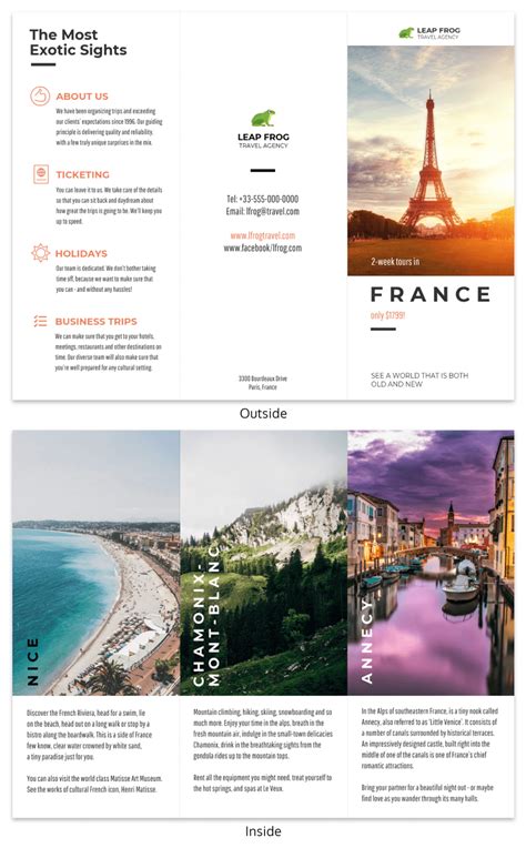 Destination Travel Tri Fold Brochure Template Venngage