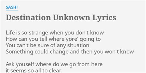 5 Unknown Lyrics Explained