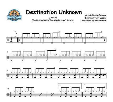 Destination Unknown Sheet Music For Piano Vocals By Missing Persons