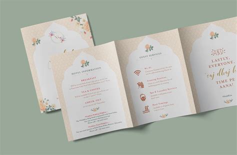 Destination Wedding Itinerary Design Behance