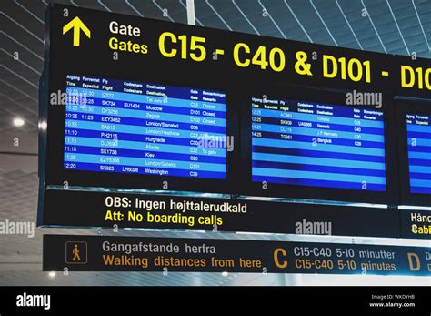 Destinations Airport Terminal Style Arrivals Departure Stock