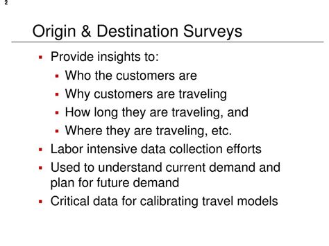 Destinations Survey