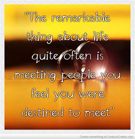 Destined To Meet Quotes Quotesgram