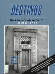 Destinos Workbook Study Guide Ii By Bill Vanpatten Open Library