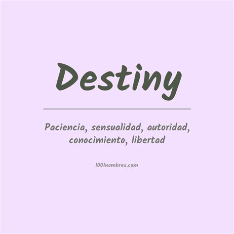 Destiny Significados De Los Nombres Destino