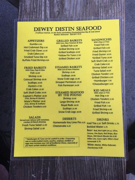 Dewey Destin Amp 39 S Menu Prices Amp Restaurant Reviews Tripadvisor