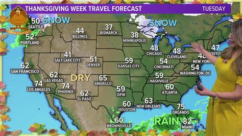 Dfw Weather Thanksgiving Week Travel Forecast Wfaa Com