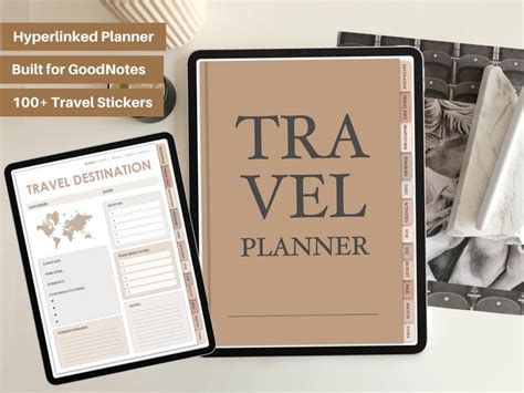 Digital Travel Planner Ipad Goodnotes Neutral Travel Planner Etsy