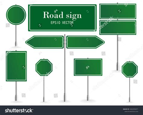 Direction Sign Board Road Destination Signs Stock Vector Royalty Free