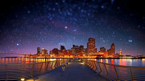 Discover The Wonders Of The City At Night With Background Sky Night