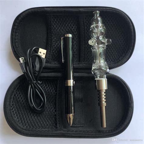 Discrete Glass Dual Nectar Collector Honey Straw Wax Pen Kit 3 Tips