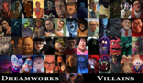 Disney Pixar Dreamworks Villains