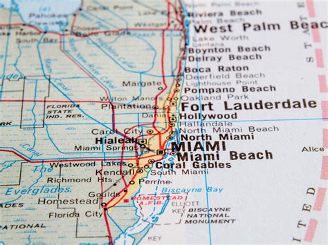 Distance Between Miami And Major Cities In Florida