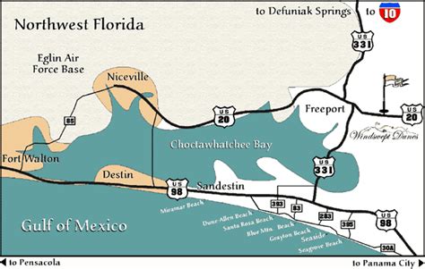 Destin to Panama City Beach Distance