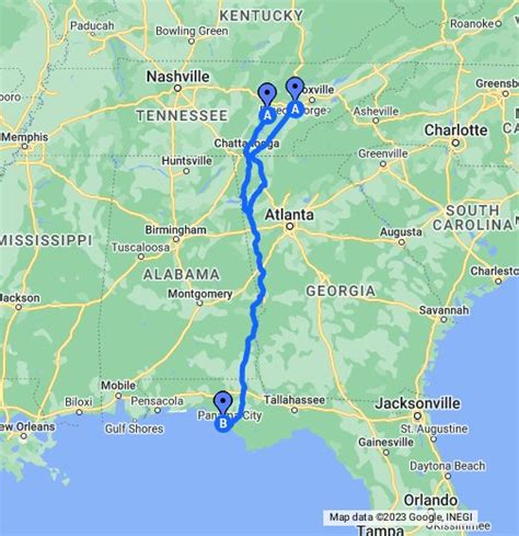 Distance To Panama City Florida