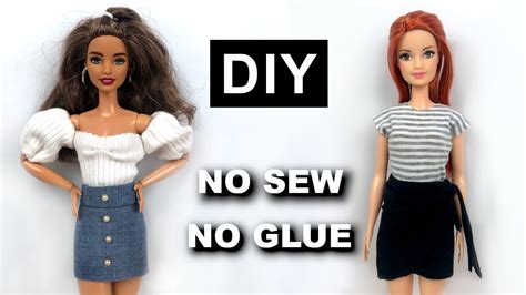 Diy Barbie Jeans Jacket Hacks Crafts Barbie Clothes Tutorial Youtube