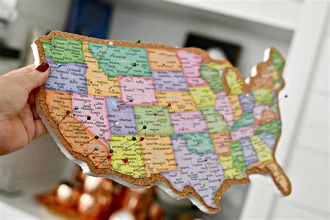 Diy Cork Board Push Pin Travel Map To Track Your Trips Hip2save Travel Map Diy Pushpin