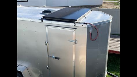 Diy Enclosed Cargo Trailer Solar Power Set Up Install Youtube