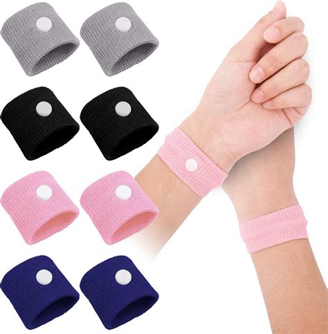 Diyfun 2 Pairs Travel Sickness Bands Motion Sickness Relief Wristbands