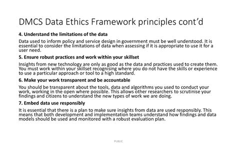 Dmcs Data Ethics Framework Principles Ppt Download