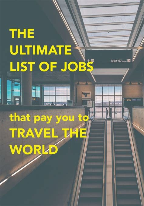 Do What You Love With A Travel Job This Post Lists 33 Jobs You Can