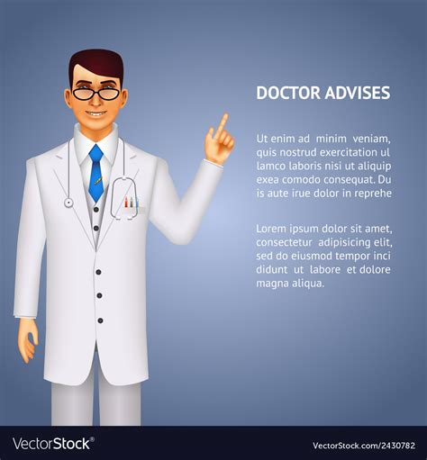 Doctor Giving Advice Royalty Free Vector Image