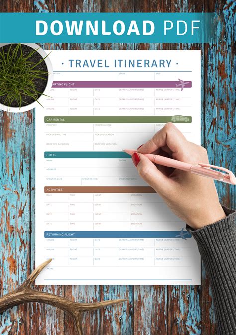 Download Sample Travel Itinerary Templates