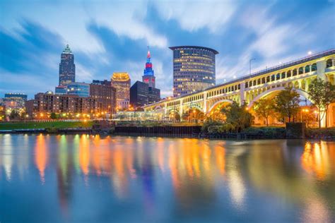 Downtown Cleveland Skyline Stock Image Image Of Landmark 82499691