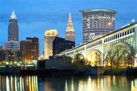 Downtown Skyline Of The City Of Cleveland Ohio By Joseluis18