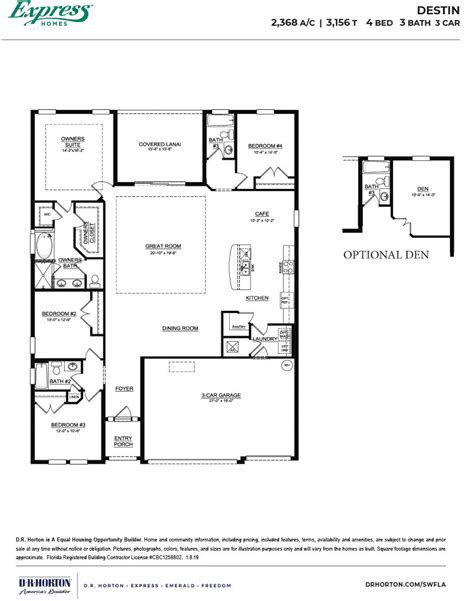 Dr Horton Deerbrook Destin Floor Plan