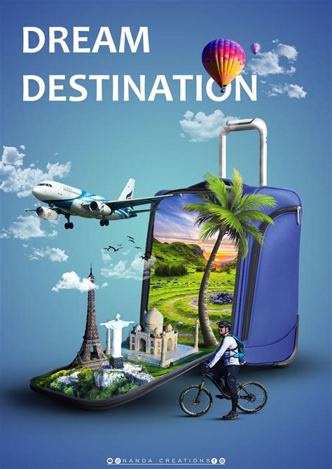 Dream Destination Travel Trip Photoshop Manipulation Travel Advertising Design Ads Creative